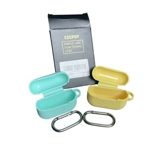 CEEPUY Airpods‎ Pro Case 2 Pack Mint Green Yellow Simple Functional